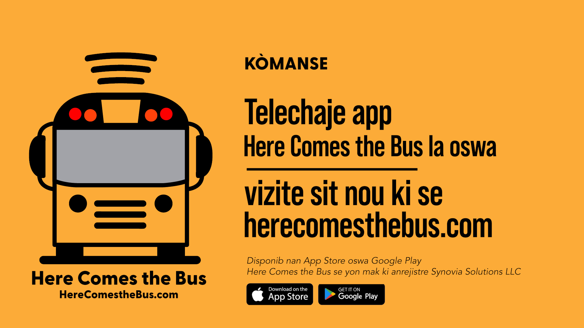 Here Comes the Bus App CREOLE